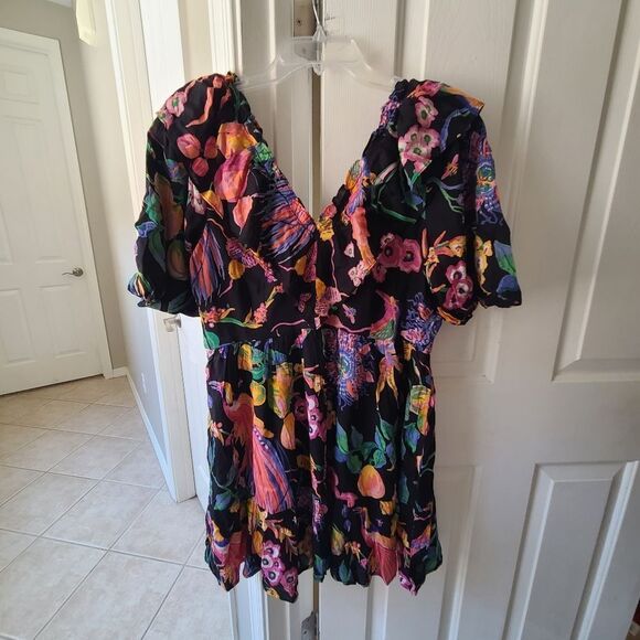 Banjanan Scorpio Floral Minidress Size Large NWT - Picture 2 of 11
